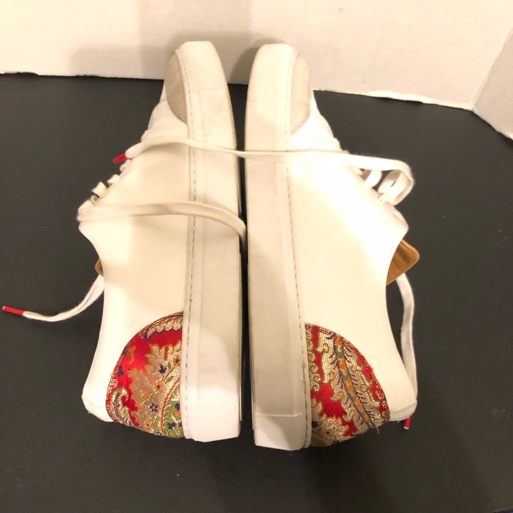 Taft The Klay Mens White Paisley Leather Sneaker US 9 Size 42